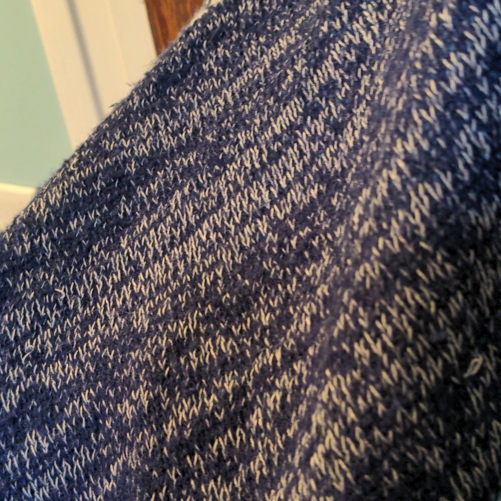 2 for $20 Love on a Hanger Blue Aztec Print Shawl Scarf Hem Sweater Sz S - Picture 10 of 11